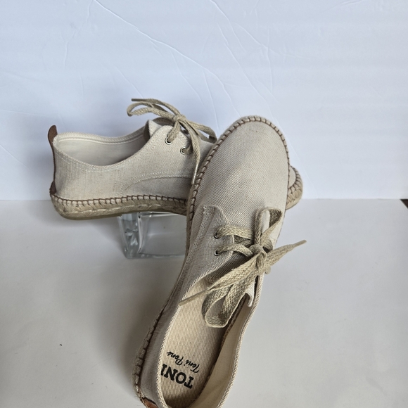 Toni Pons Beige Lace-Up Espadrille Shoes.Size 44 - 10 USA - Picture 3 of 7